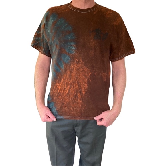 Brown & Gray Cascade TIE DYE T-Shirt - Picture 9 of 9